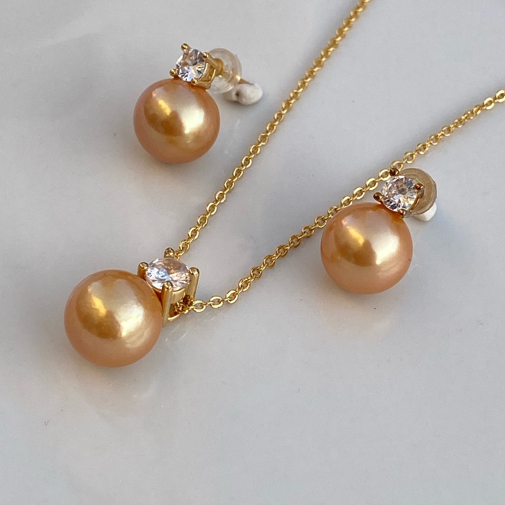 Gold South Sea s925 Sterling Silver 3 set - Picture 3 of 4